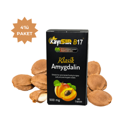 B17 Vitamini Amygdalin Klasik Gıda Takviyesi (500 MG) - 4'lü Paket