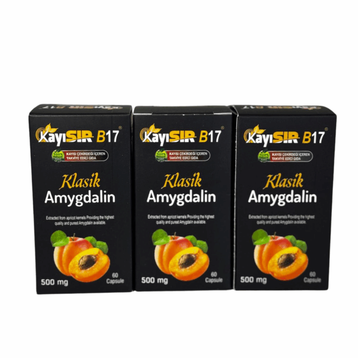 B17 Vitamini Amygdalin Klasik Gıda Takviyesi (500 MG) - 3'lü Paket - Görsel 3